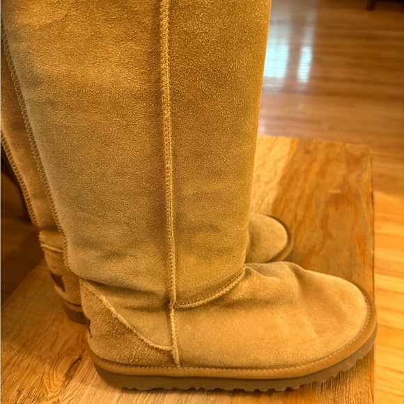 UGG Classic Tall Beige Suede Boots - Picture 3 of 10